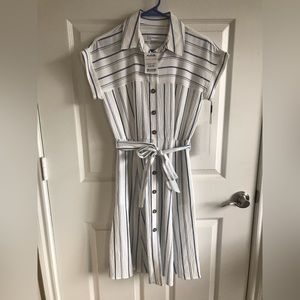 NWT Calvin Klein Size 2 Blue & White Striped Sun Dress